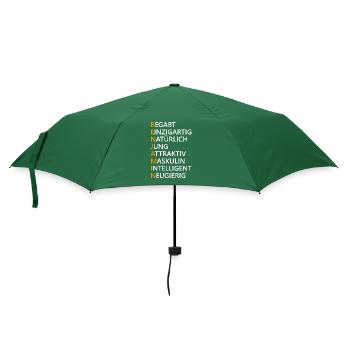 Benjamin Name Geschenk - Regenschirm (klein) - Flaschengrün - Vorne