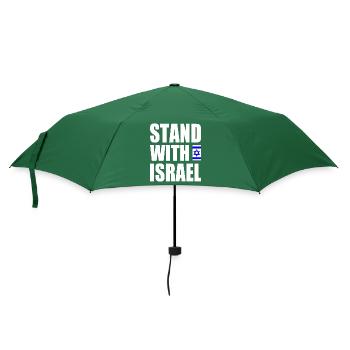 Stand with israel - Regenschirm (klein) - Flaschengrün - Vorne
