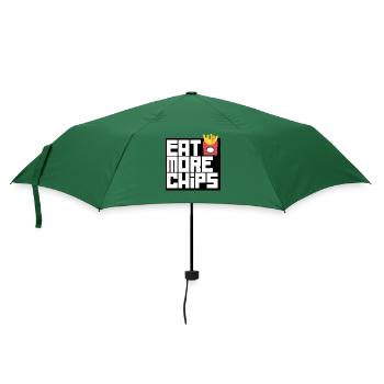 Essen Sie mehr Chips - Regenschirm (klein) - Flaschengrün - Vorne