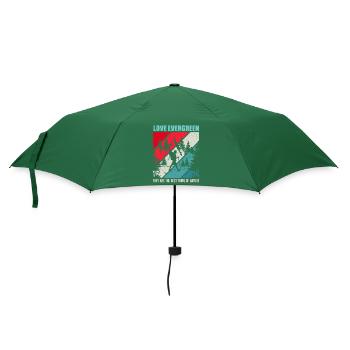 Liebe Evergreen, Wandern in der Natur - Regenschirm (klein) - Flaschengrün - Vorne