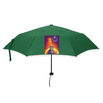 Ägyptische Gottkatze - Regenschirm (klein) - Flaschengrün - Vorne