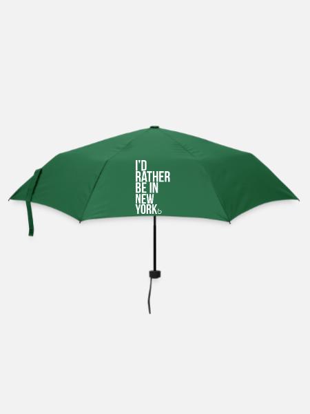 New York - Regenschirm (klein) - Flaschengrün