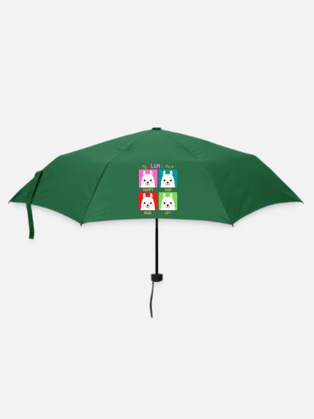 Meine Lama-Stimmung - Regenschirm (klein) - Flaschengrün