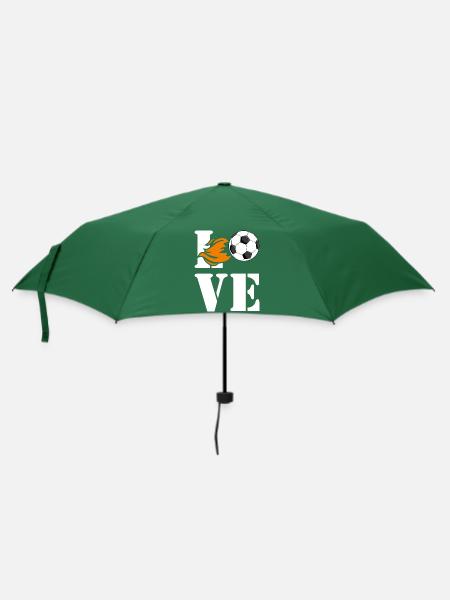 Fußball-Liebhaber - Regenschirm (klein) - Flaschengrün