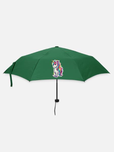Magisches Fabelwesen Geschöpf der Reinheit Einhorn - Regenschirm (klein) - Flaschengrün