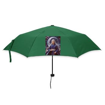 Tsukuyomi Gelassener Mondgott mit silbernem Haar - Regenschirm (klein) - Flaschengrün - Vorne