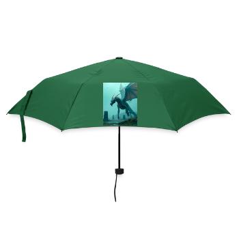 Tsmok, belarussisch-slawischer Drache des Schatzes und des Heiligen - Regenschirm (klein) - Flaschengrün - Vorne