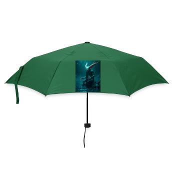 Vodnik, slawischer Wasserdämon, der in tiefen Flüssen lauert - Regenschirm (klein) - Flaschengrün - Vorne