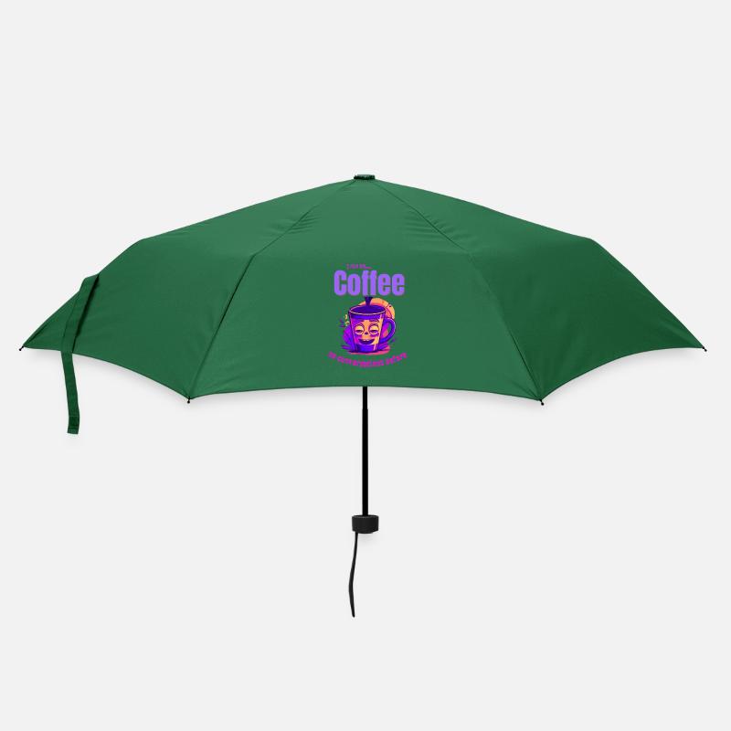 Coffee Mood – No Conversations Before Coffee - Umbrella (small) - bottlegreen