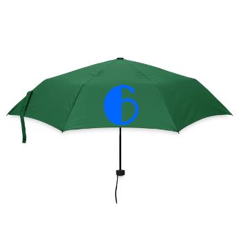 6 JAHRE. 6. JUBILÄUM. 6-JÄHRIGES JUBILÄUM. 6 - Regenschirm (klein) - Flaschengrün - Vorne
