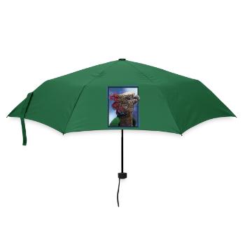 Der Cacique-Papagei - Regenschirm (klein) - Flaschengrün - Vorne