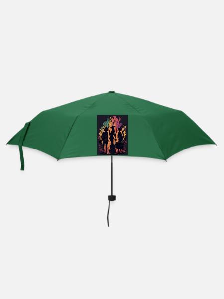 Die musikalische Flamme - Regenschirm (klein) - Flaschengrün