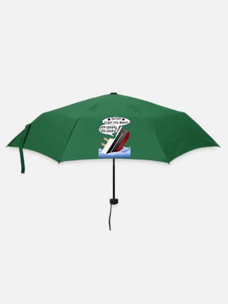 Steil Bergauf-lustige Sprüche-positives Denken - Regenschirm (klein) - Flaschengrün