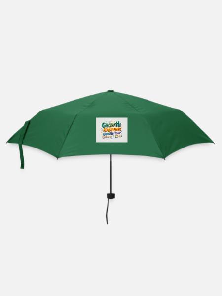 Wachstum findet außerhalb Ihrer Komfortzone statt - Regenschirm (klein) - Flaschengrün