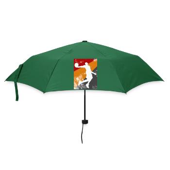 Basketballspieler Geschenk - Regenschirm (klein) - Flaschengrün - Vorne