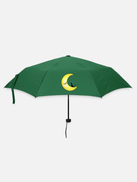 Katze-Mond - Regenschirm (klein) - Flaschengrün