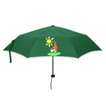 Freundschaft - Die Henne Maja - Regenschirm (klein) - Flaschengrün - Vorne