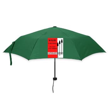 Walsh Familienname - Regenschirm (klein) - Flaschengrün - Vorne
