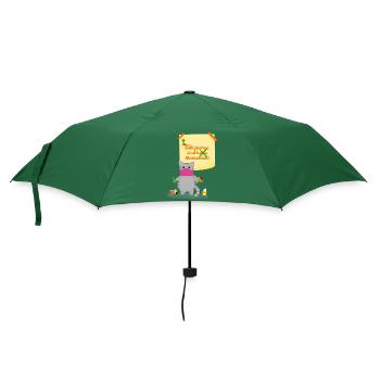 Süßigkeiten sind (keine) Mahlzeiten :-) - Regenschirm (klein) - Flaschengrün - Vorne