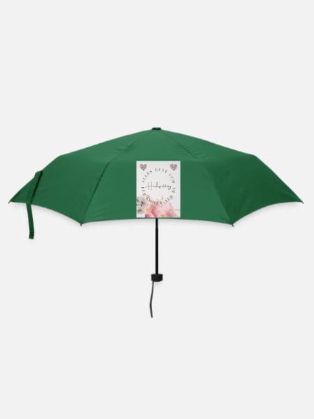 Hochzeitstag - Regenschirm (klein) - Flaschengrün