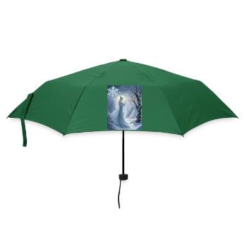 Die zweitjüngste Tochter des Winters heißt Crystal - Regenschirm (klein) - Flaschengrün - Vorne