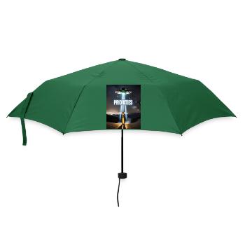 alien entführung bier wortspiel ich will beerlieve - Regenschirm (klein) - Flaschengrün - Vorne