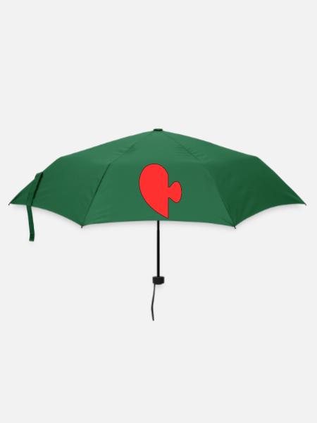 DuoHerz-Puzzle - Regenschirm (klein) - Flaschengrün