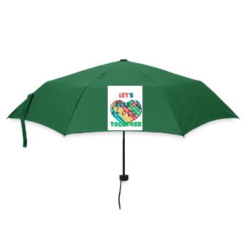 Lasst uns zusammenhalten. Liebe. - Regenschirm (klein) - Flaschengrün - Vorne