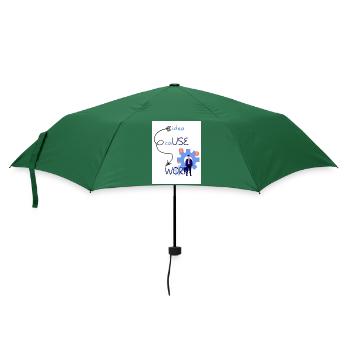 Idee Ursache Arbeit. Aus einer Idee entsteht ein Werk. - Regenschirm (klein) - Flaschengrün - Vorne
