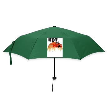 Heiß wie die Hölle. Heiß wie die Hölle. - Regenschirm (klein) - Flaschengrün - Vorne