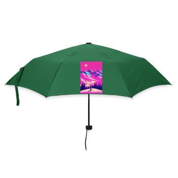 Skifahren - Regenschirm (klein) - Flaschengrün - Vorne