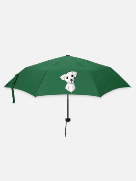 Jack Russell Pattern 2 - Regenschirm (klein) - Flaschengrün