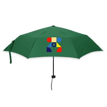 "Muster Kreis Design" - Regenschirm (klein) - Flaschengrün - Vorne