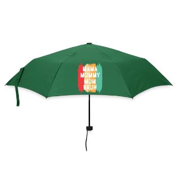 Mama Mummy Mum Bruh - Regenschirm (klein) - Flaschengrün - Vorne