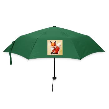 Majestätischer Fuchs - Regenschirm (klein) - Flaschengrün - Vorne