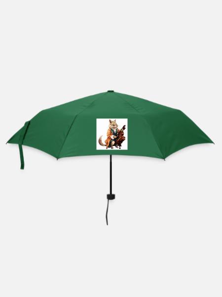 Der musikalische Eichhörnchen-Virtuose - Regenschirm (klein) - Flaschengrün