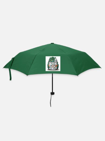 Die Geeks Tech Carry - Regenschirm (klein) - Flaschengrün