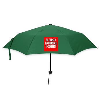 T-Shirt mit fehlerhaftem Textblock - Regenschirm (klein) - Flaschengrün - Vorne