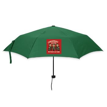 Elven motorcycle gang at Christmas time - Umbrella (small) - bottlegreen - Front