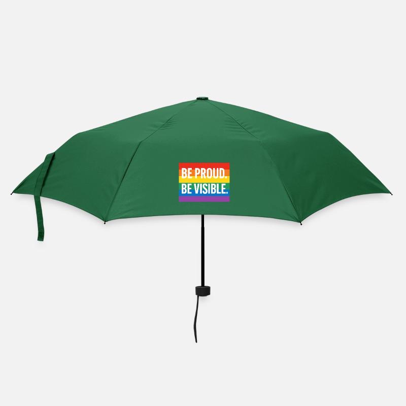 Regenbogen Pride Statement Design - Regenschirm (klein) - Flaschengrün