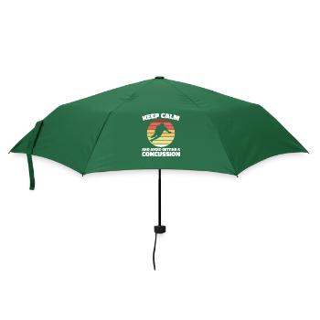 Ruhig bleiben und eine Gehirnerschütterung - Regenschirm (klein) - Flaschengrün - Vorne