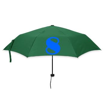 8. 8 JAHRE. ACHT. 8. JUBILÄUM. JAHRESTAG - Regenschirm (klein) - Flaschengrün - Vorne