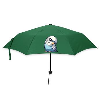 Süßer Wellensittich Cartoon Vögel Treu Skeptisch - Regenschirm (klein) - Flaschengrün - Vorne