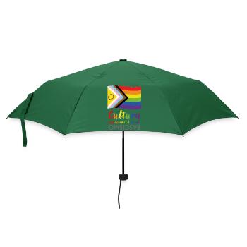 Kultur als Gegengift zum Faschismus - Regenschirm (klein) - Flaschengrün - Vorne