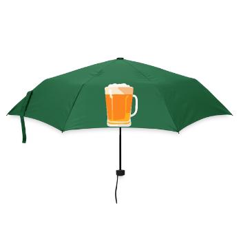 Bier Flsche Krug Saufen Junggesellenabschied 3 - Regenschirm (klein) - Flaschengrün - Vorne