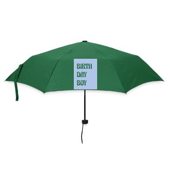 Birthday Boy - Regenschirm (klein) - Flaschengrün - Vorne