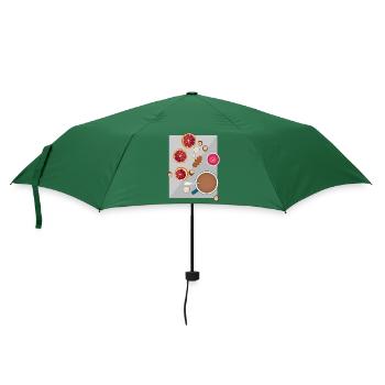 Hygge Dekoration Ruhe Gemütlichkeit Geschenk - Regenschirm (klein) - Flaschengrün - Vorne