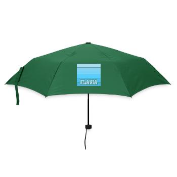 Frauenname Flavia - Regenschirm (klein) - Flaschengrün - Vorne