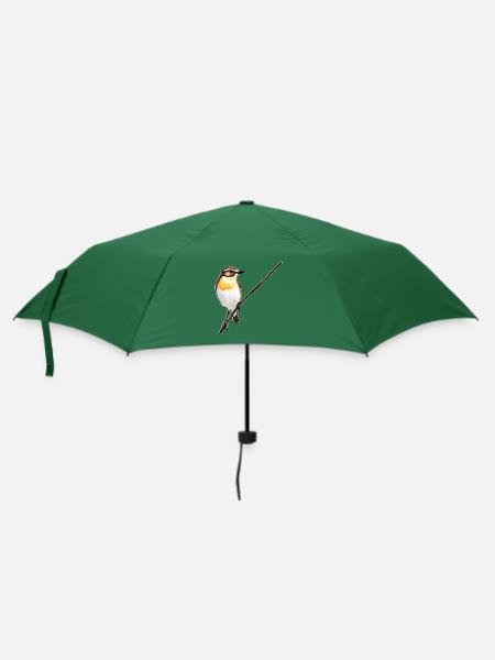 Braunkehlchen - Regenschirm (klein) - Flaschengrün