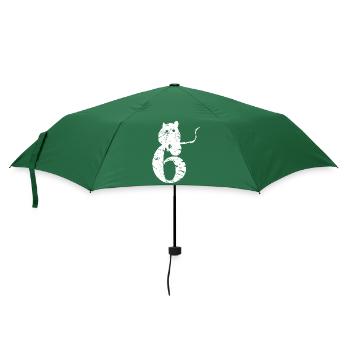 PUNKROCK rats nr. 6 - used look - Maus - Ratte - Regenschirm (klein) - Flaschengrün - Vorne